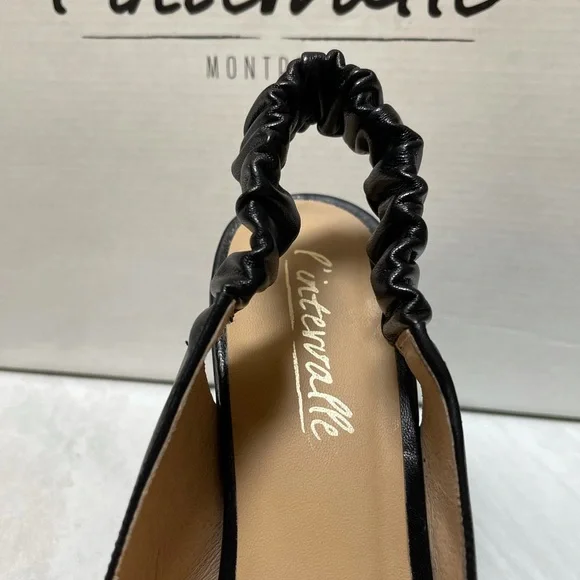 L’INTERVALLE | LUCILLE LEATHER HEEL | BLACK | SIZE 10 - Picture 6 of 10